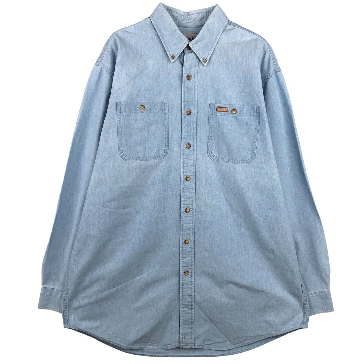 古着 カーハート Carhartt 長袖 ボタンダウンデニムシャツ メンズL相当