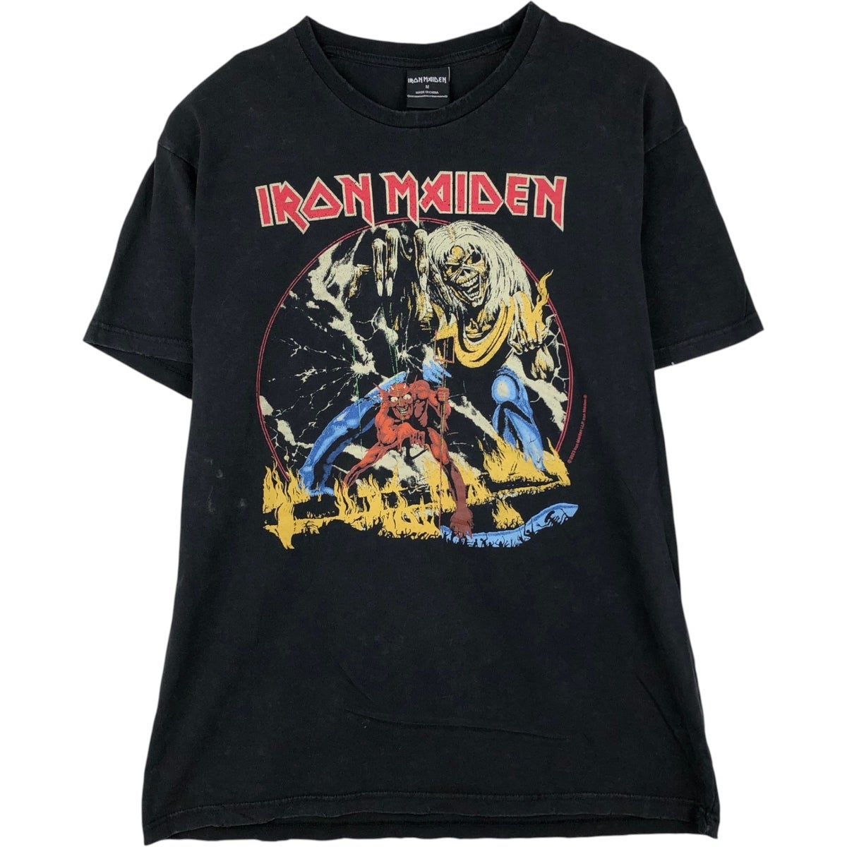 古着 IRON MAIDEN アイアンメイデン バンドTシャツ バンT メンズM相当