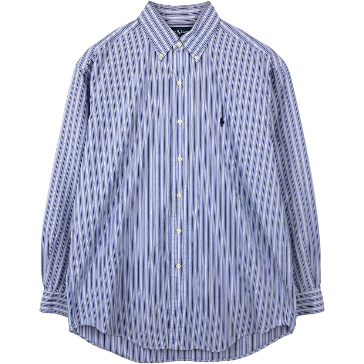 古着 ラルフローレン Ralph Lauren BLAKE ストライプ柄 長袖 ボタン
