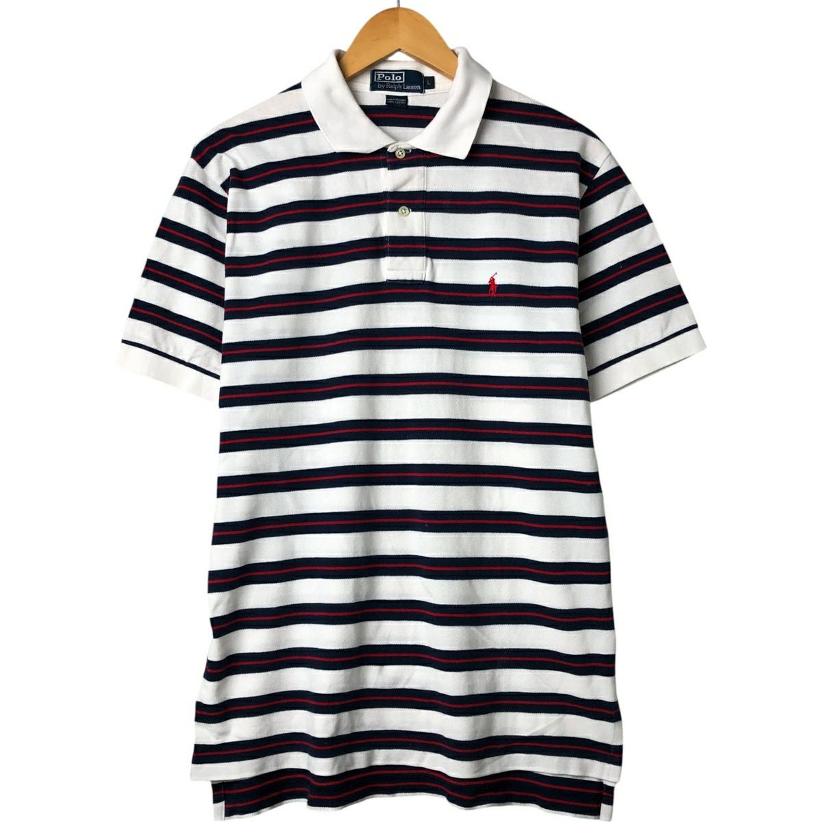 【新品】ポロラルフローレンボーダー柄半袖シャツポロカットソー杢グレーUS:XS 古着 ラルフローレン Ralph Lauren POLO by Ralph Lauren マルチ
