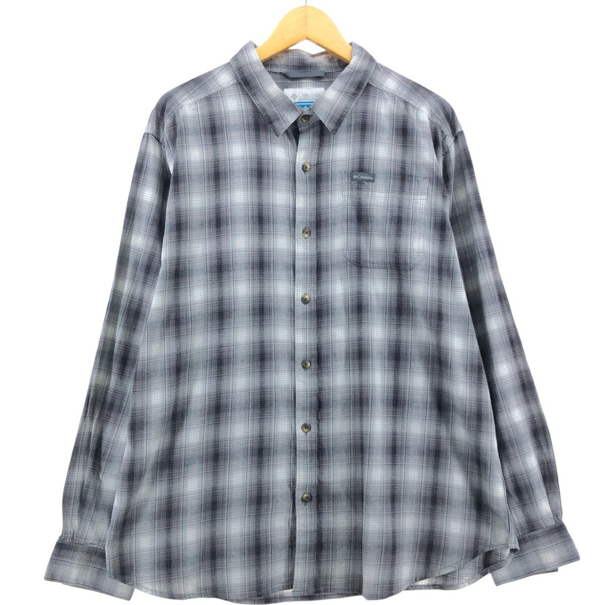 古着 コロンビア Columbia オンブレチェック 長袖 コットンチェック