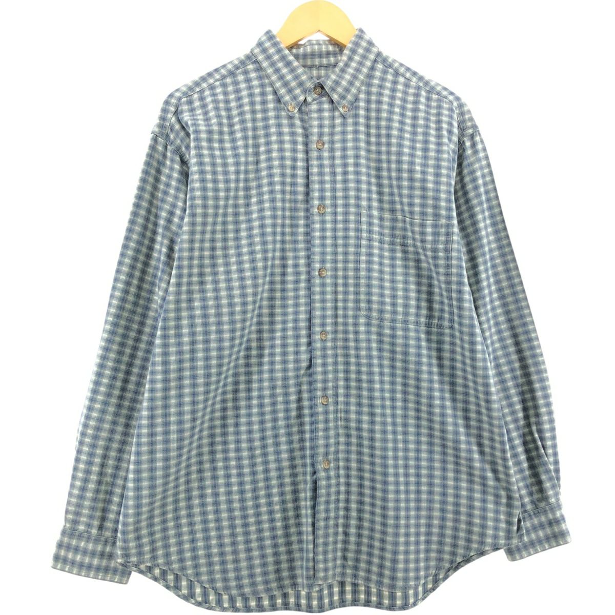 古着 エディーバウアー Eddie Bauer 長袖 ボタンダウンチェックシャツ メンズL相当/eaa558767 Eddie Bauer - 古着 エディーバウアー Eddie Bauer 長袖 ボタンダウン