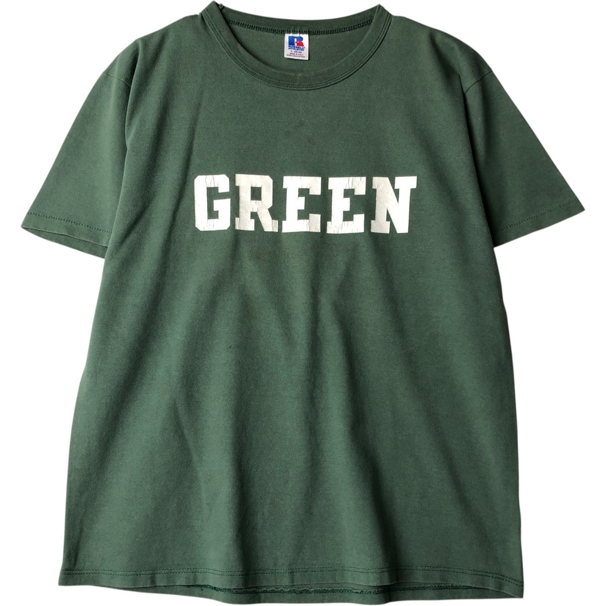 激安 ショップ 「エラー品」90s ラッセル tシャツ カレッジ USA製