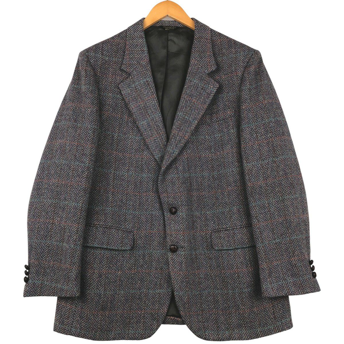 古着 アクアスキュータム Aquascutum ツイードコート カラーネップ