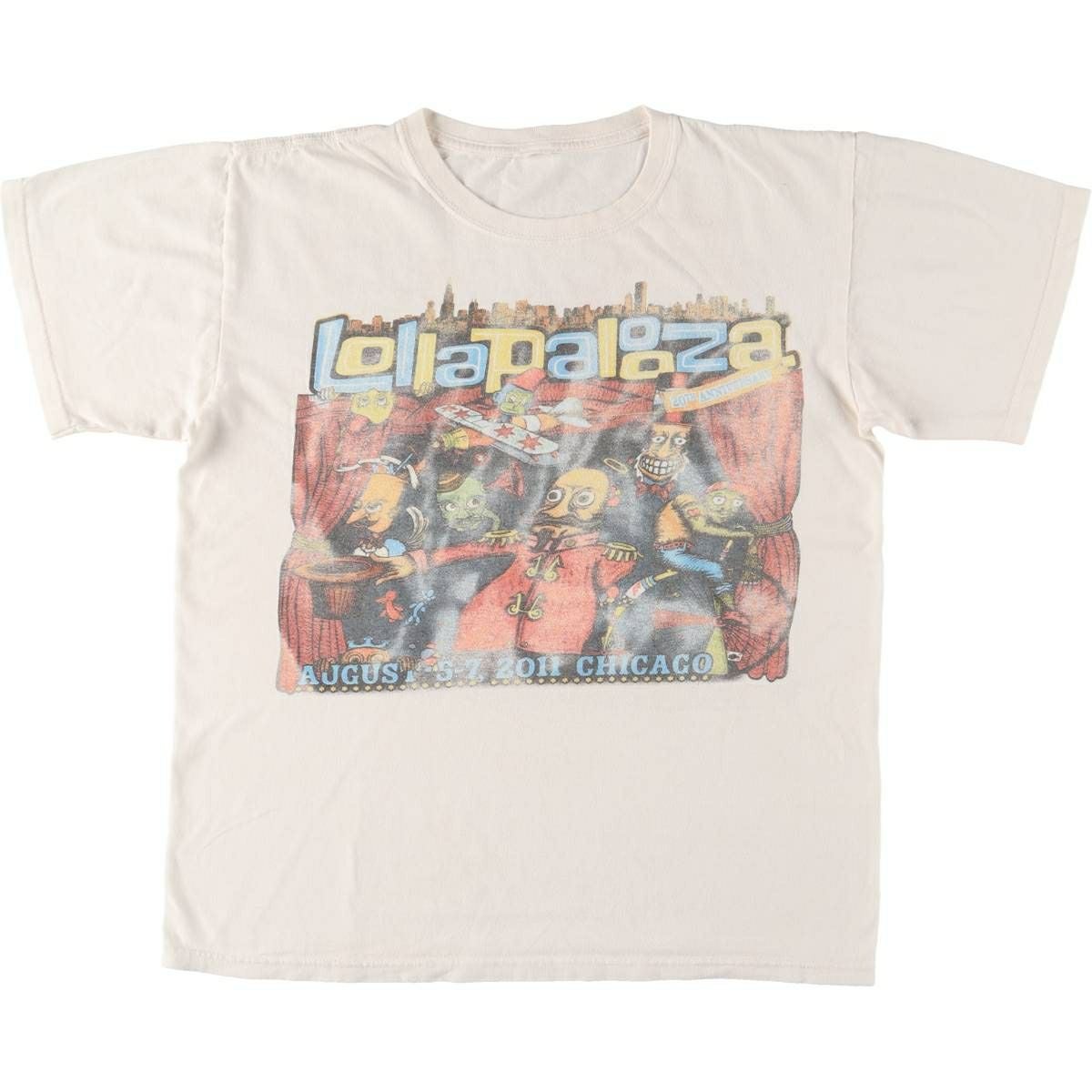 古着 LOLLAPALOOZA ロラパルーザ 2011 バンドTシャツ バンT メンズL