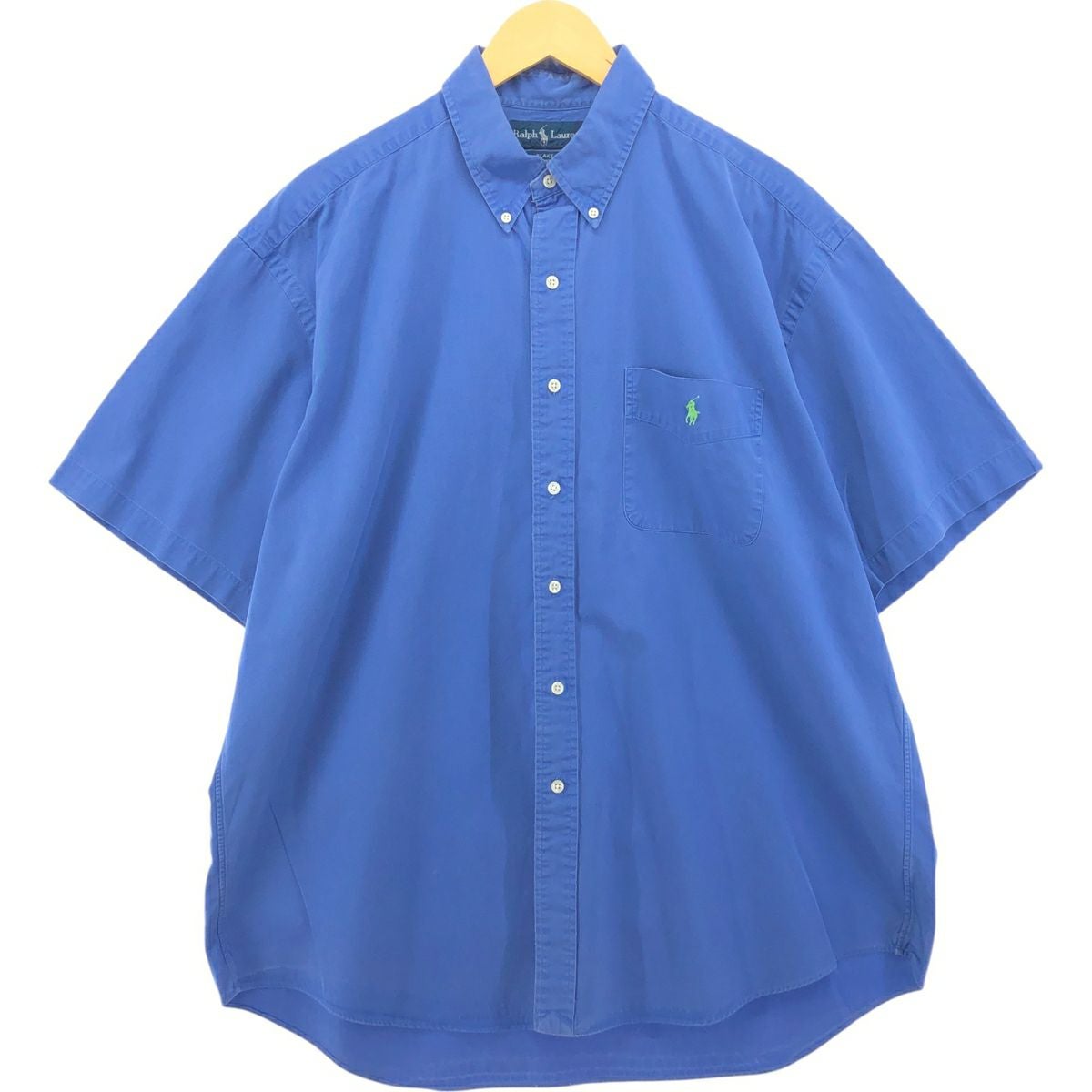 古着 ラルフローレン Ralph Lauren BLAIRE 半袖 リネン ボタンダウン