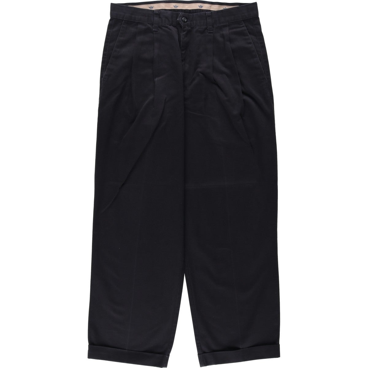 dockers ドッカーズ ツータック　チノ　ブラック　アメリカ製　90s 古着 90年代 ドッカーズ DOCKERS CLASSIC FIT ツータック チノパンツ