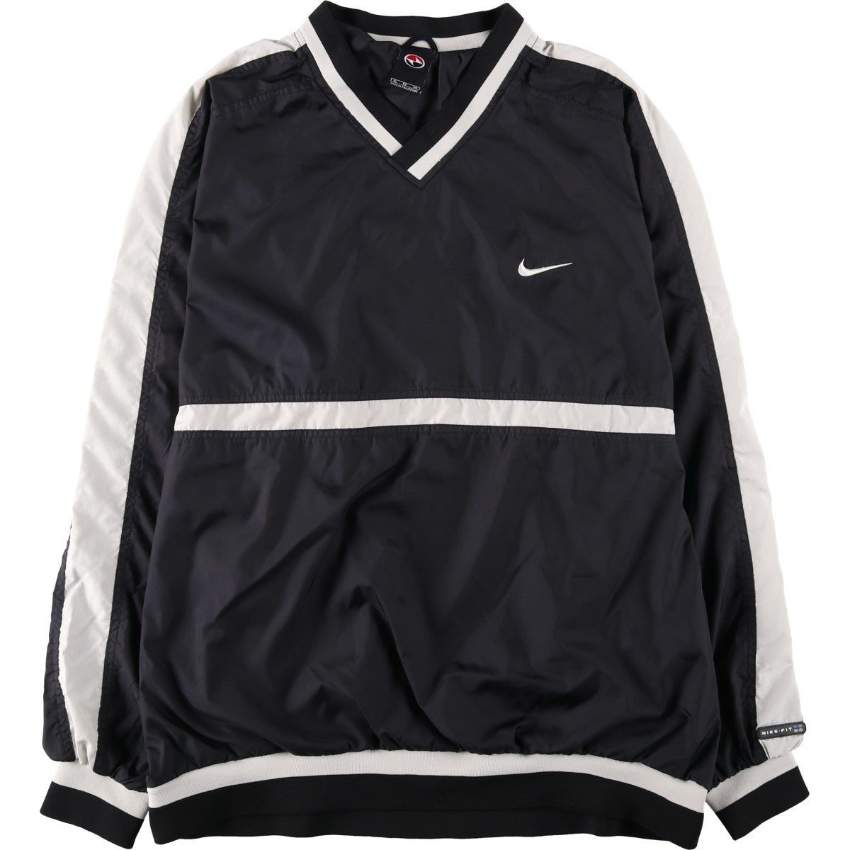 古着 90～00年代 ナイキ NIKE GOLF ゴルフ Vネック ウォームアッププル