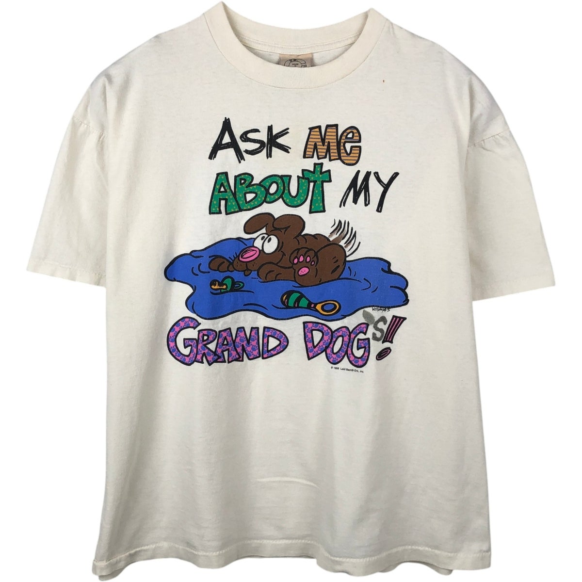 古着 90年代 Rel e vant products ボタニカル柄 プリントTシャツ USA製