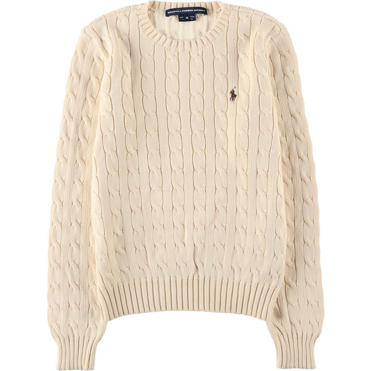古着 ラルフローレン Ralph Lauren LAUREN ローレン リブ編み Vネック