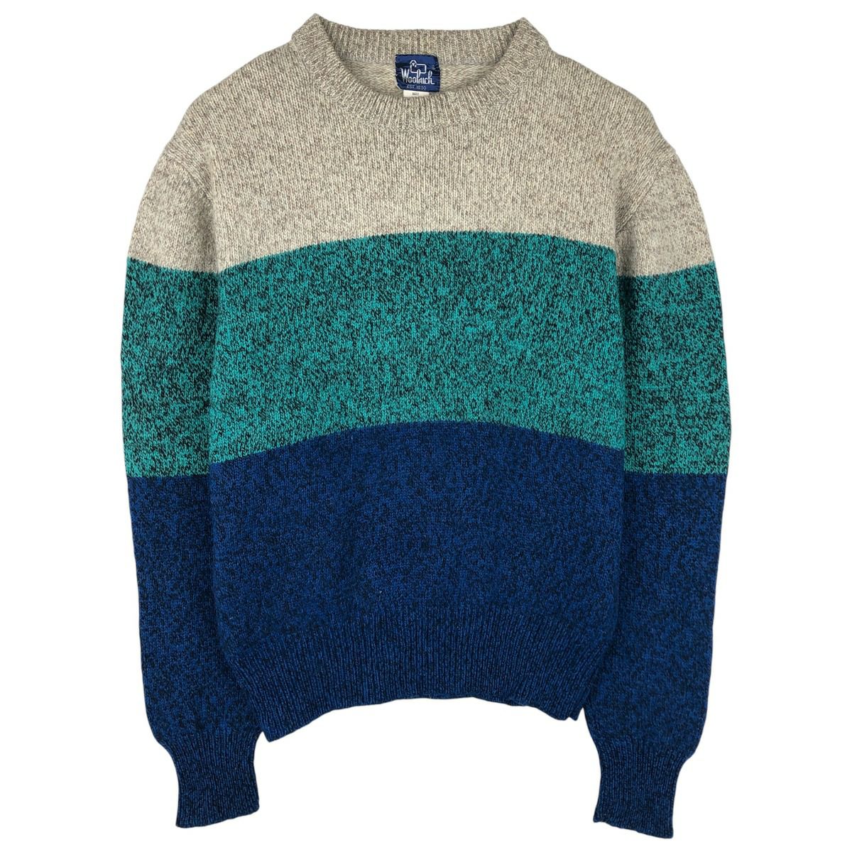 古着 90年代 ウールリッチ WOOLRICH リブ編み ヘンリーネック コットン