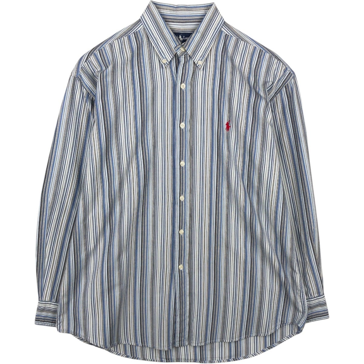 古着 ラルフローレン Ralph Lauren BLAKE ストライプ柄 長袖 ボタン