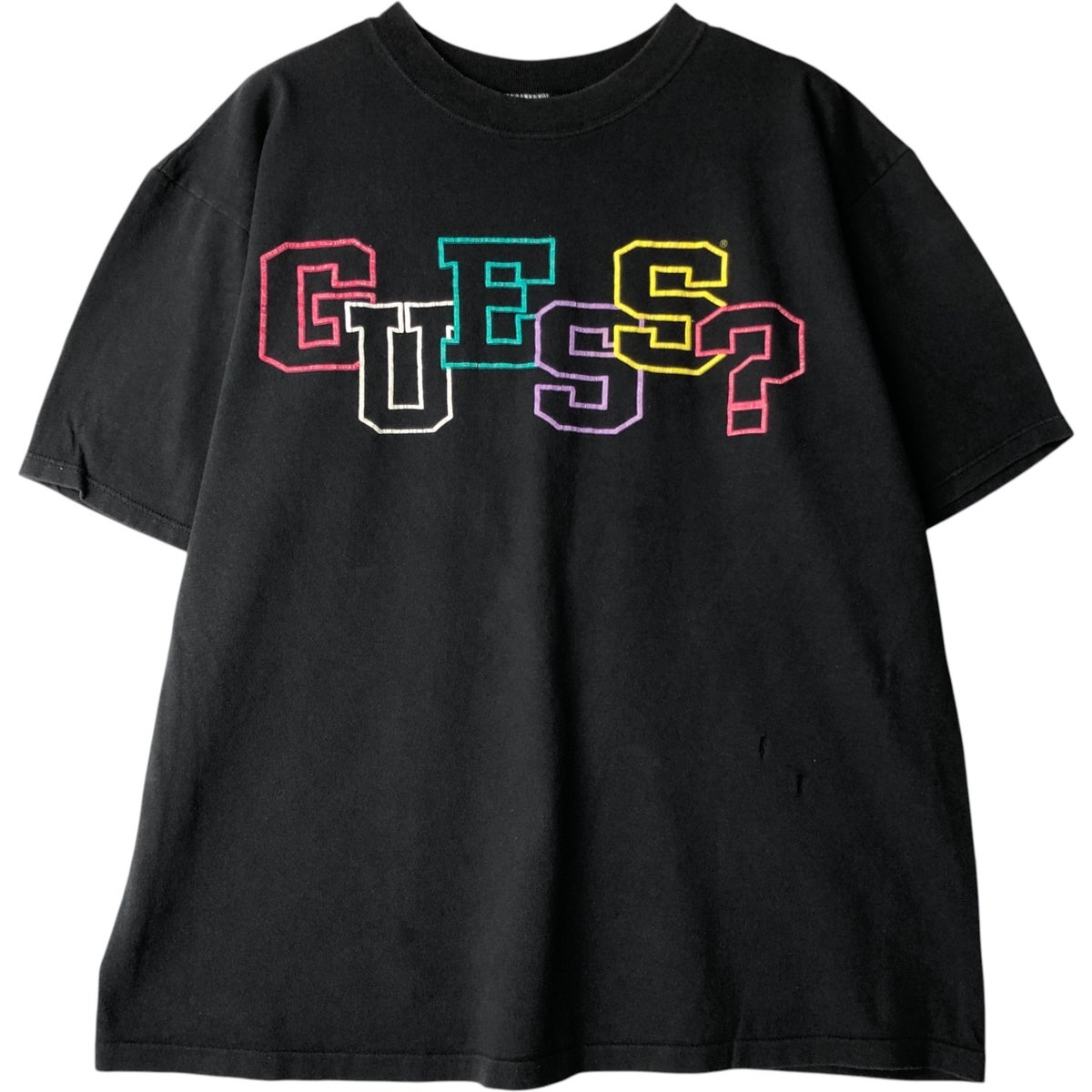 古着 90年代 ゲス Guess 半袖 プリントTシャツ USA製 メンズXL相当