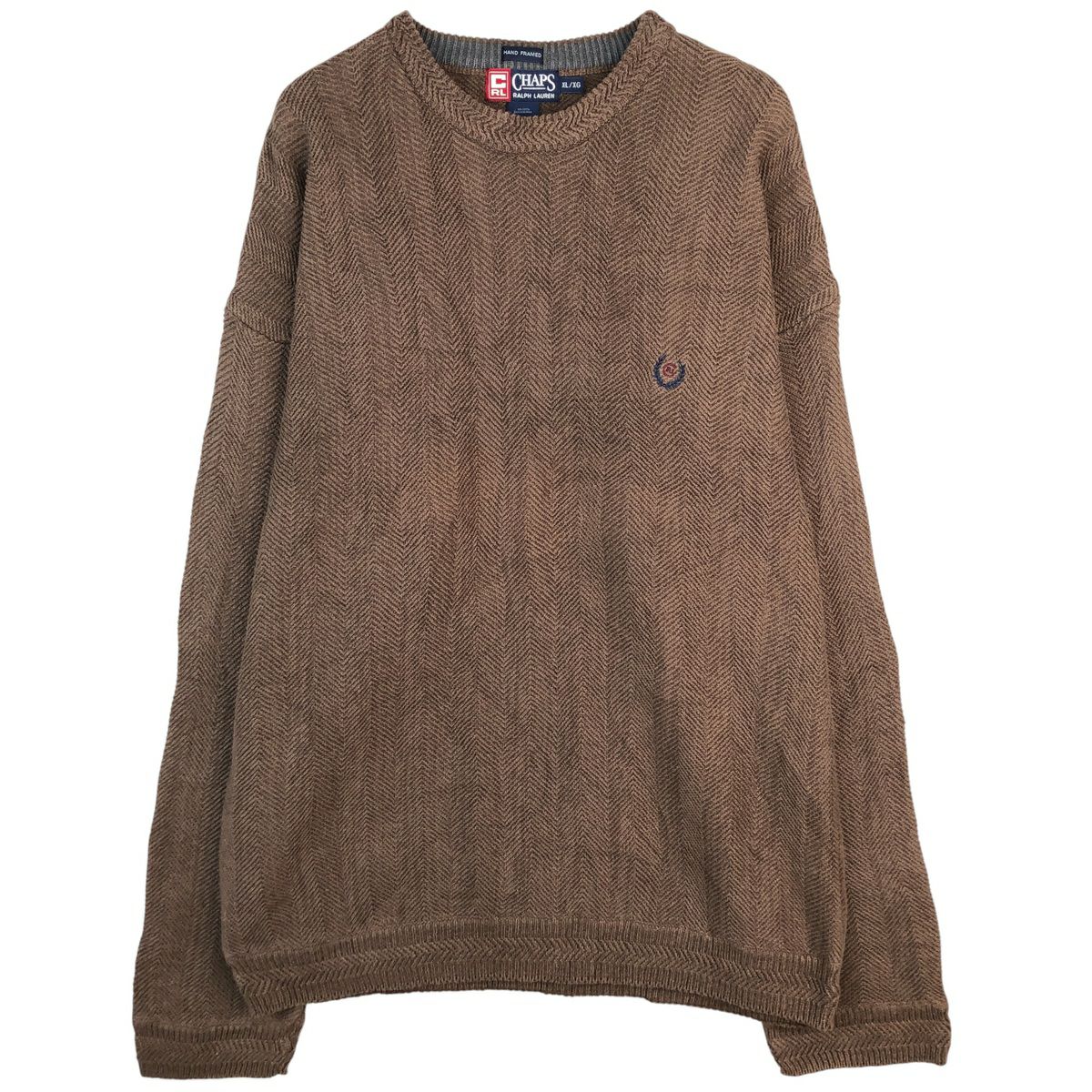 古着 80年代 ラルフローレン Ralph Lauren CHAPS チャップス リブ編み