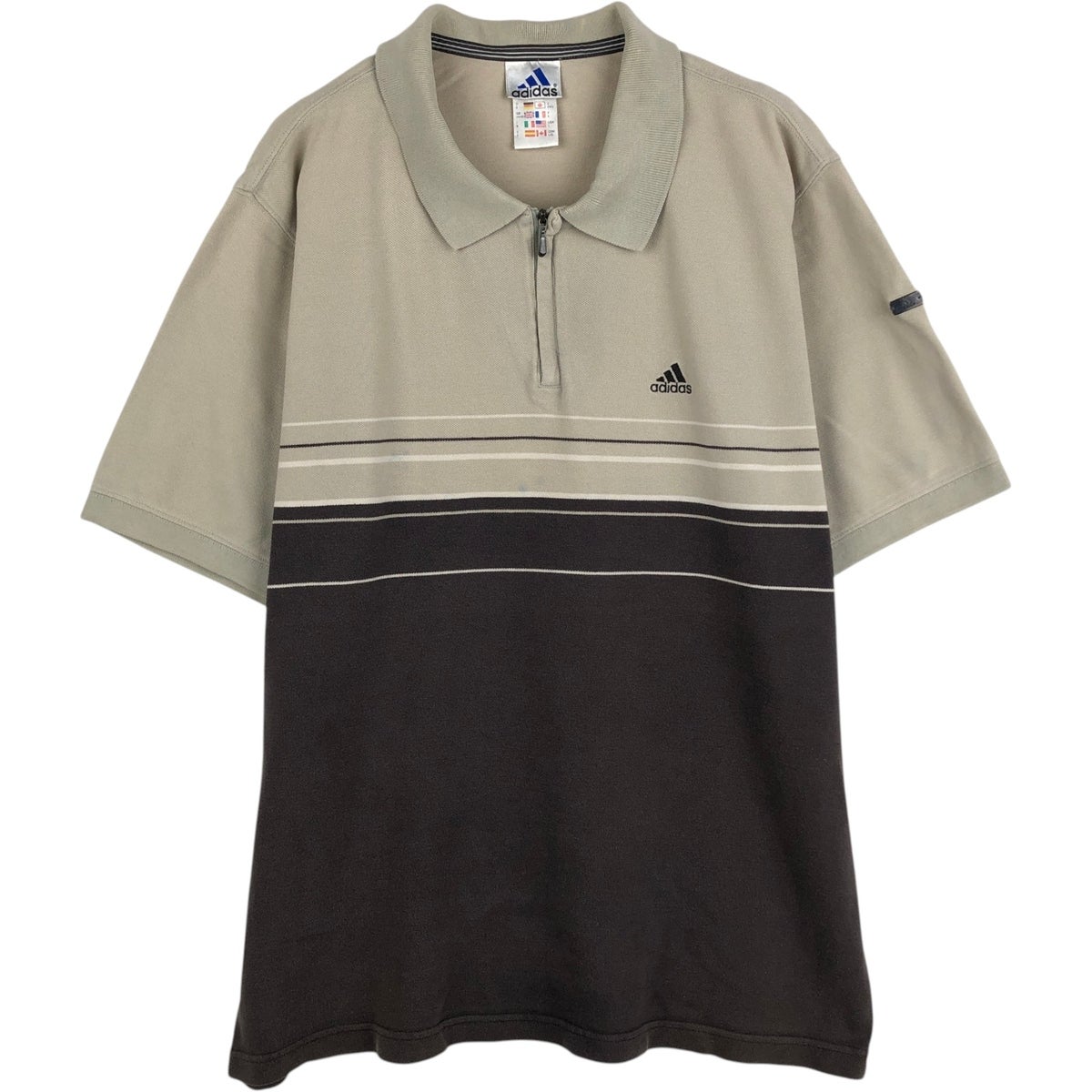 90s adidas レア ポロシャツ｜ラガーシャツ 古着 80～90年代 アディダス adidas 長袖 ラガーシャツ メンズM相当
