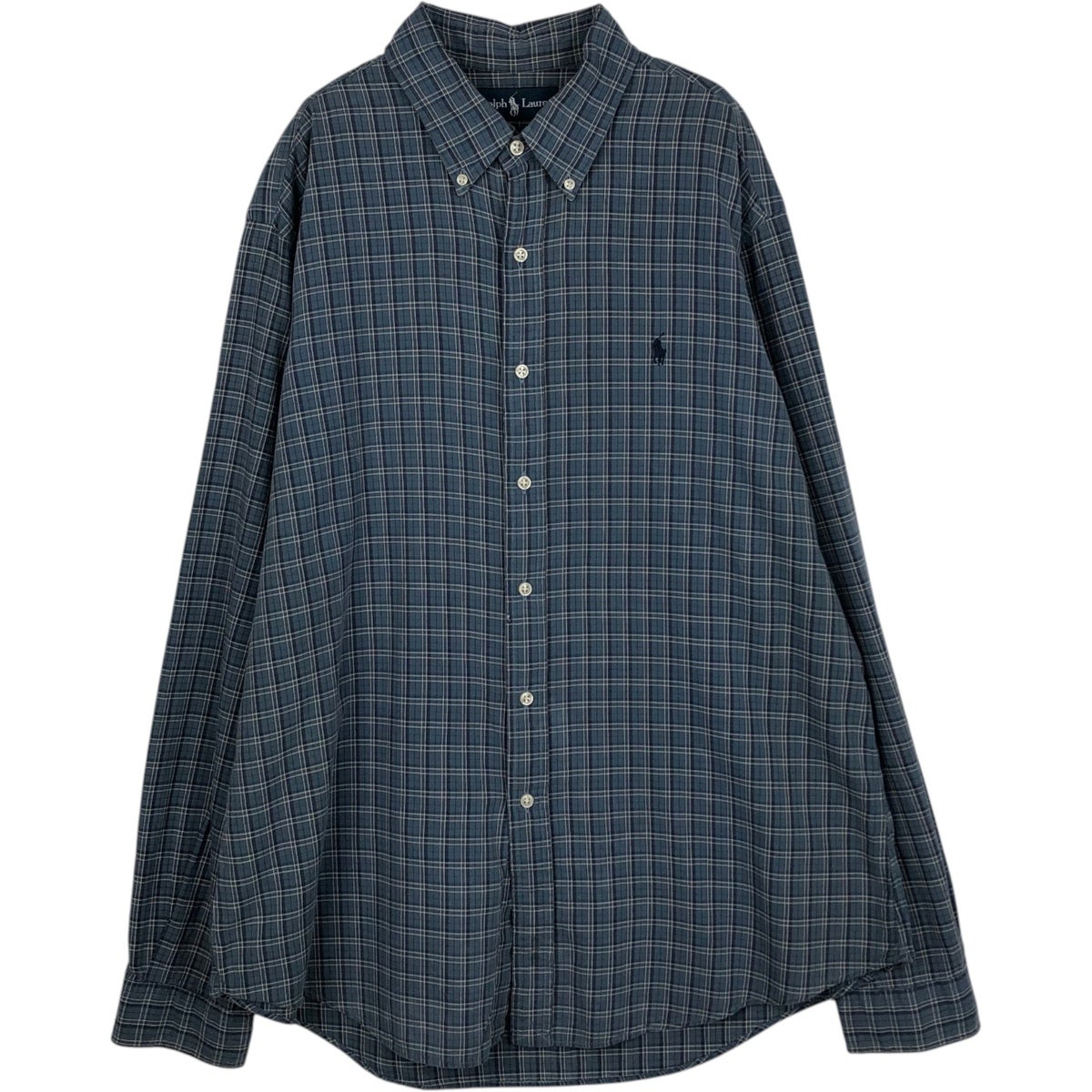 古着 ラルフローレン Ralph Lauren 長袖 ボタンダウンチェックシャツ