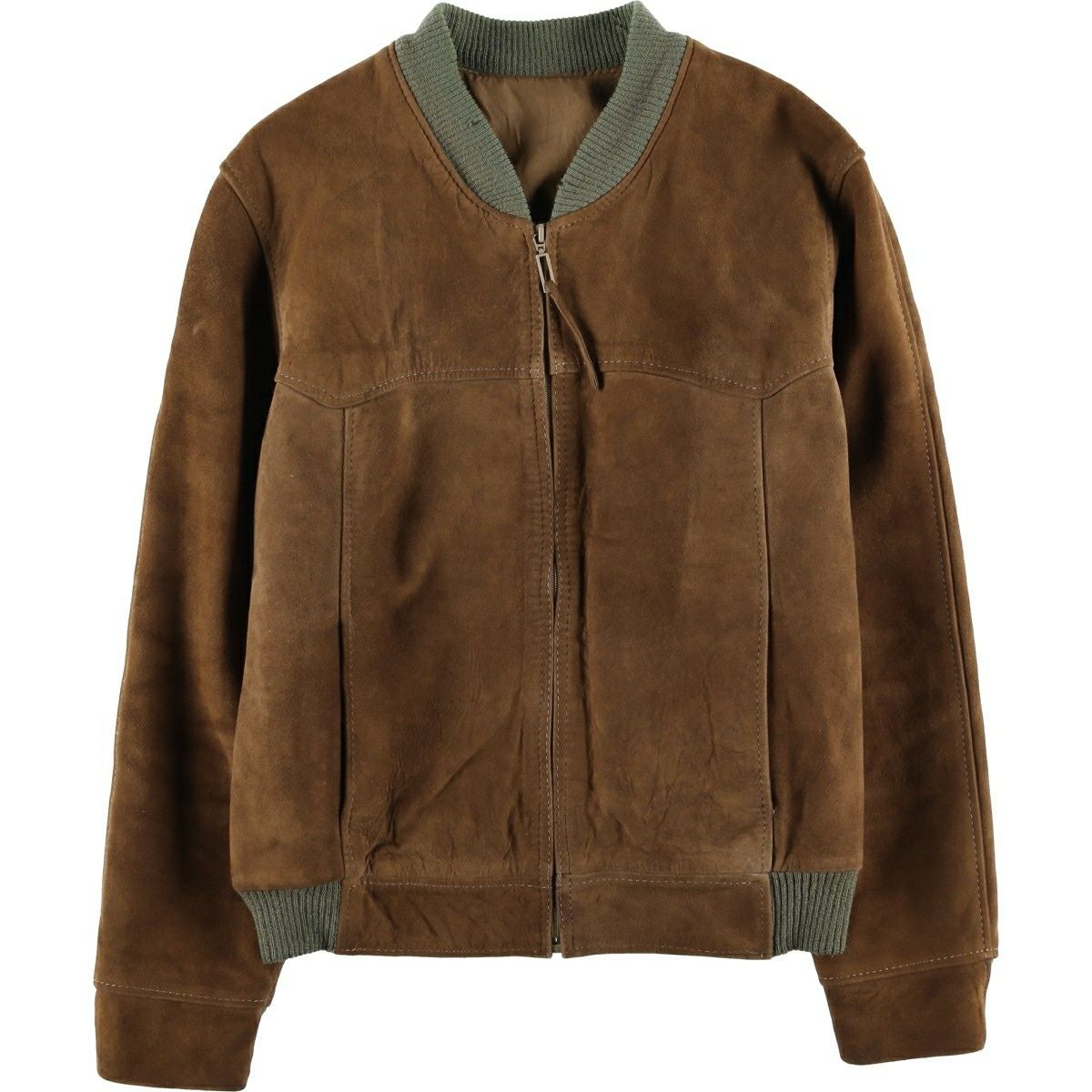 古着 HI-BUXTER スエードレザーブルゾン メンズM相当 ヴィンテージ