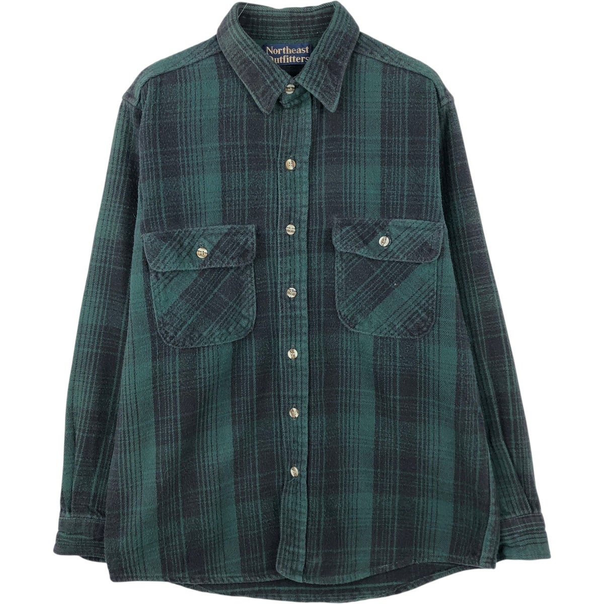 古着 Bremo Textil 長袖 ライトネルチェックシャツ メンズL相当