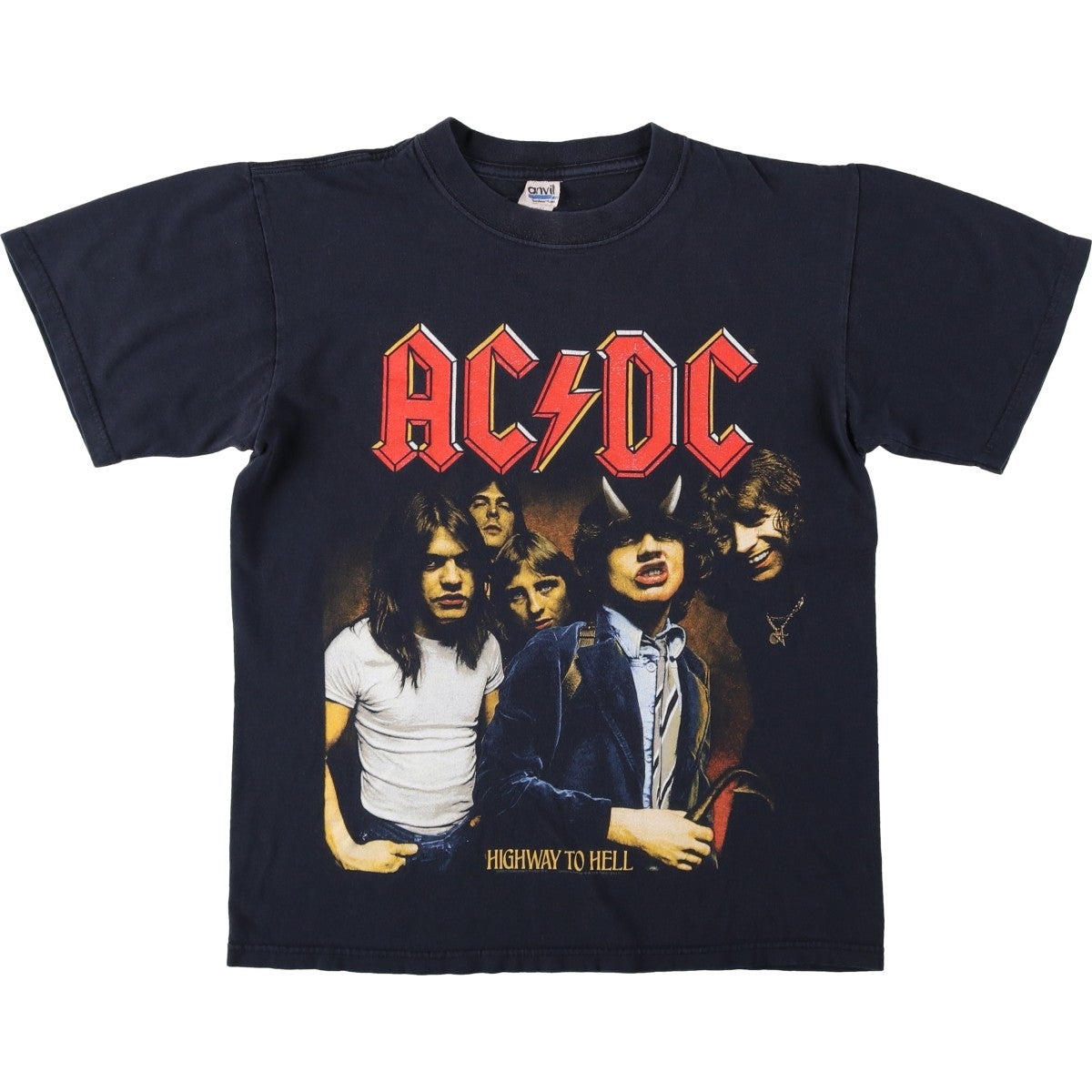 超レア2XL！AC/DC ブラックアイス ヴィンテージTシャツanvil製 古着 アンビル Anvil AC/DC エーシーディーシー バンドTシャツ バンT