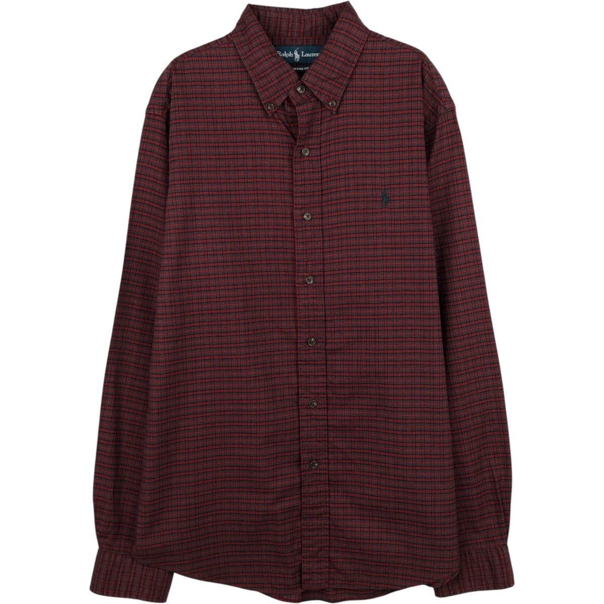 古着 ラルフローレン Ralph Lauren CUSTOM FIT 長袖 ボタンダウン