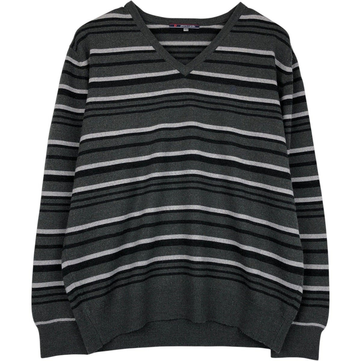 古着 ピエールカルダン Pierre Cardin Vネック コットンニットセーター