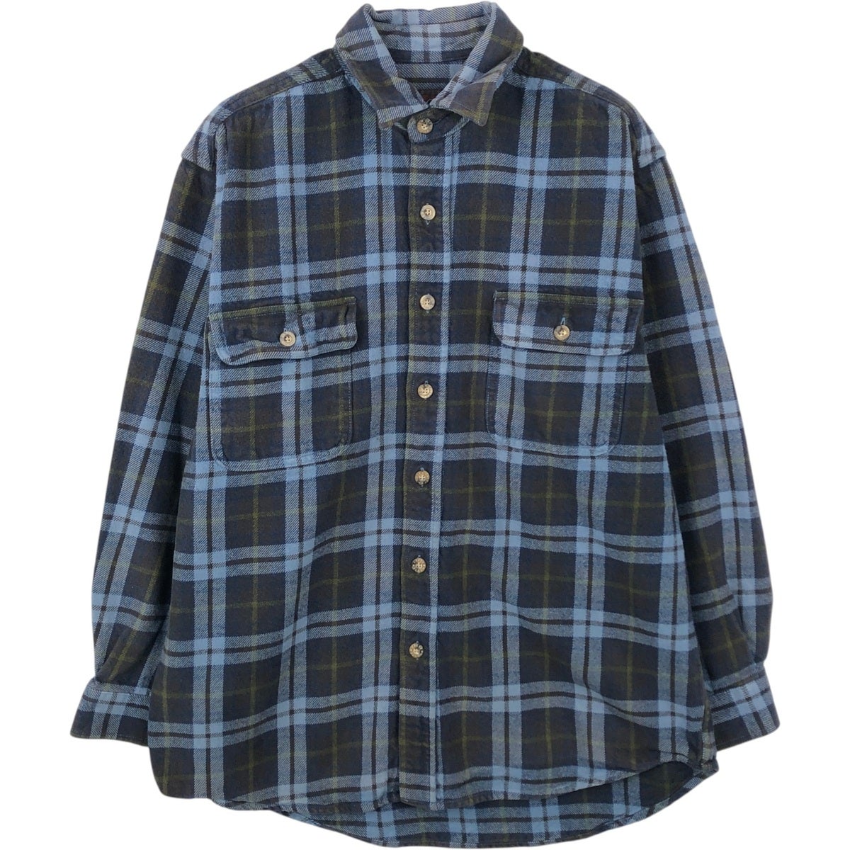 古着 NORTHWEST TERRITORY オンブレチェック 長袖 フランネルチェックシャツ メンズL相当/eaa650558 古着 NORTHWEST TERRITORY オンブレチェック 長袖 フランネルチェック