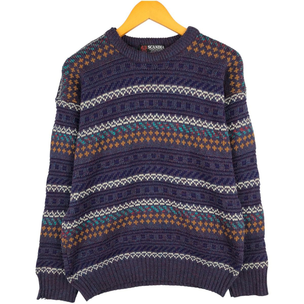 古着 90年代 DAVIS JAMES 総柄 ポリコットンジャケット USA製 メンズL