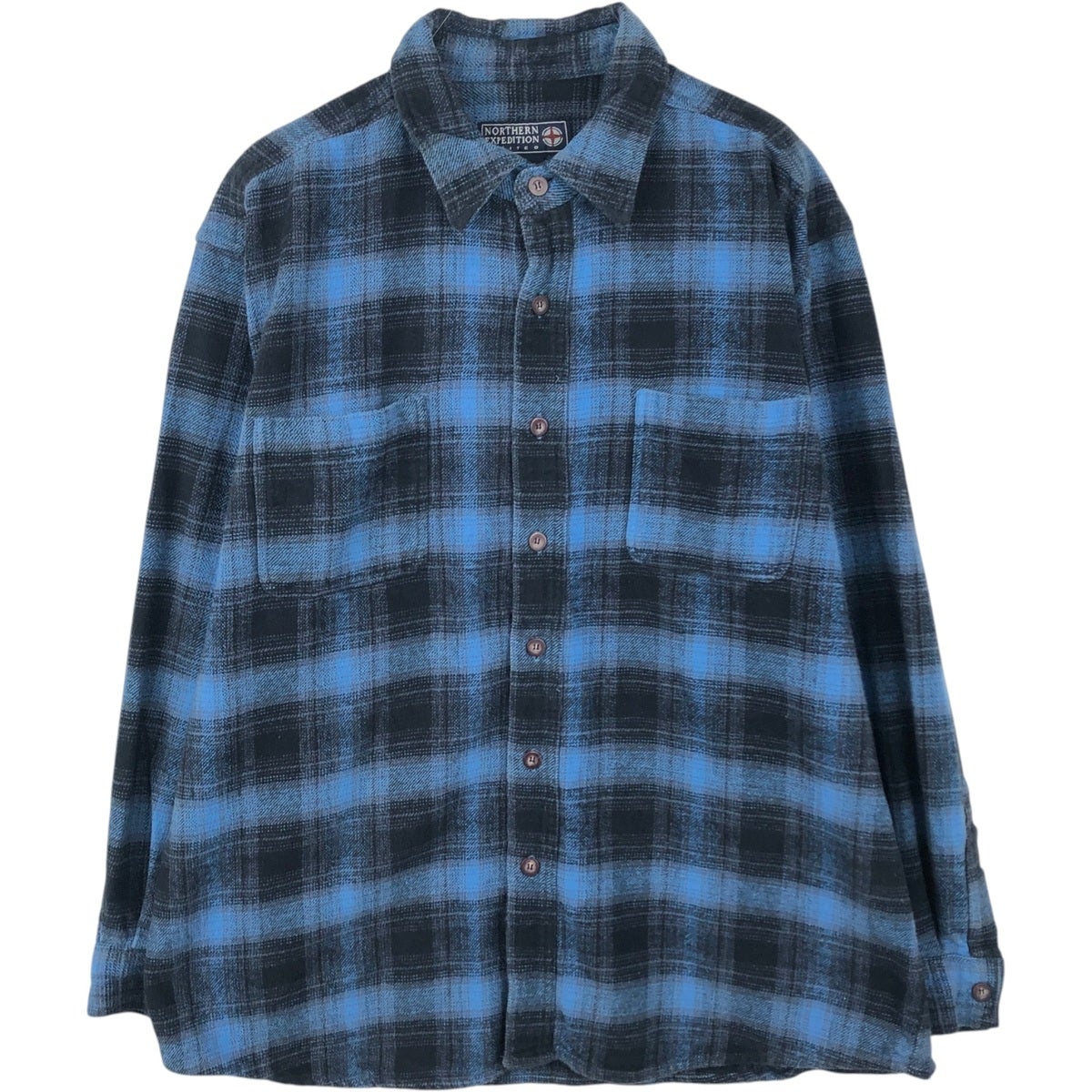 古着 NORTHWEST TERRITORY オンブレチェック 長袖 フランネルチェックシャツ メンズL相当/eaa650558 古着 NORTHWEST TERRITORY オンブレチェック 長袖 フランネルチェック