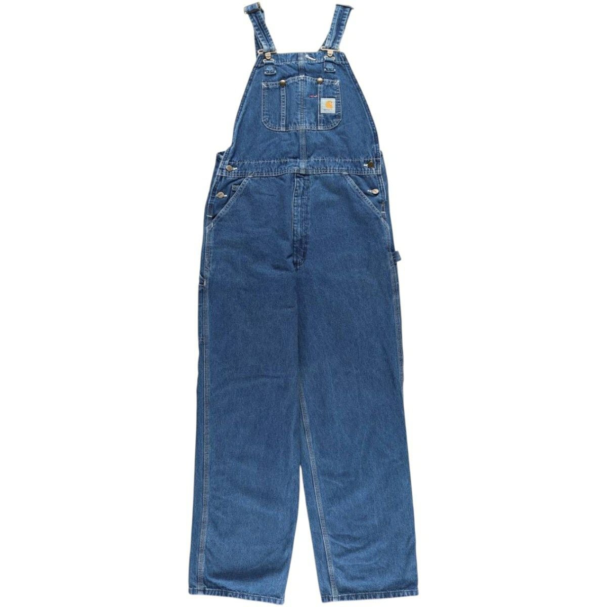 古着 カーハート Carhartt ダブルニー デニムオーバーオール メンズw36