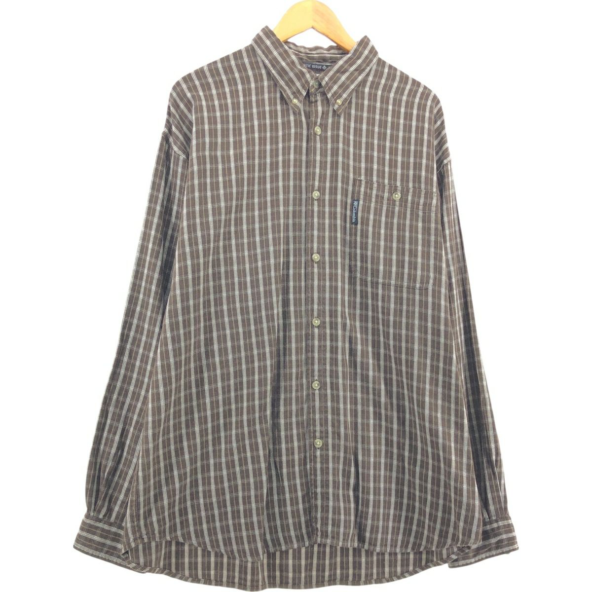 古着 コロンビア Columbia チェック柄 長袖 ボタンダウン フランネル