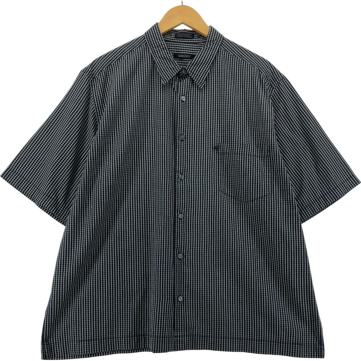 古着 アロー Arrow チェック柄 半袖 シルクシャツ ボックスシャツ