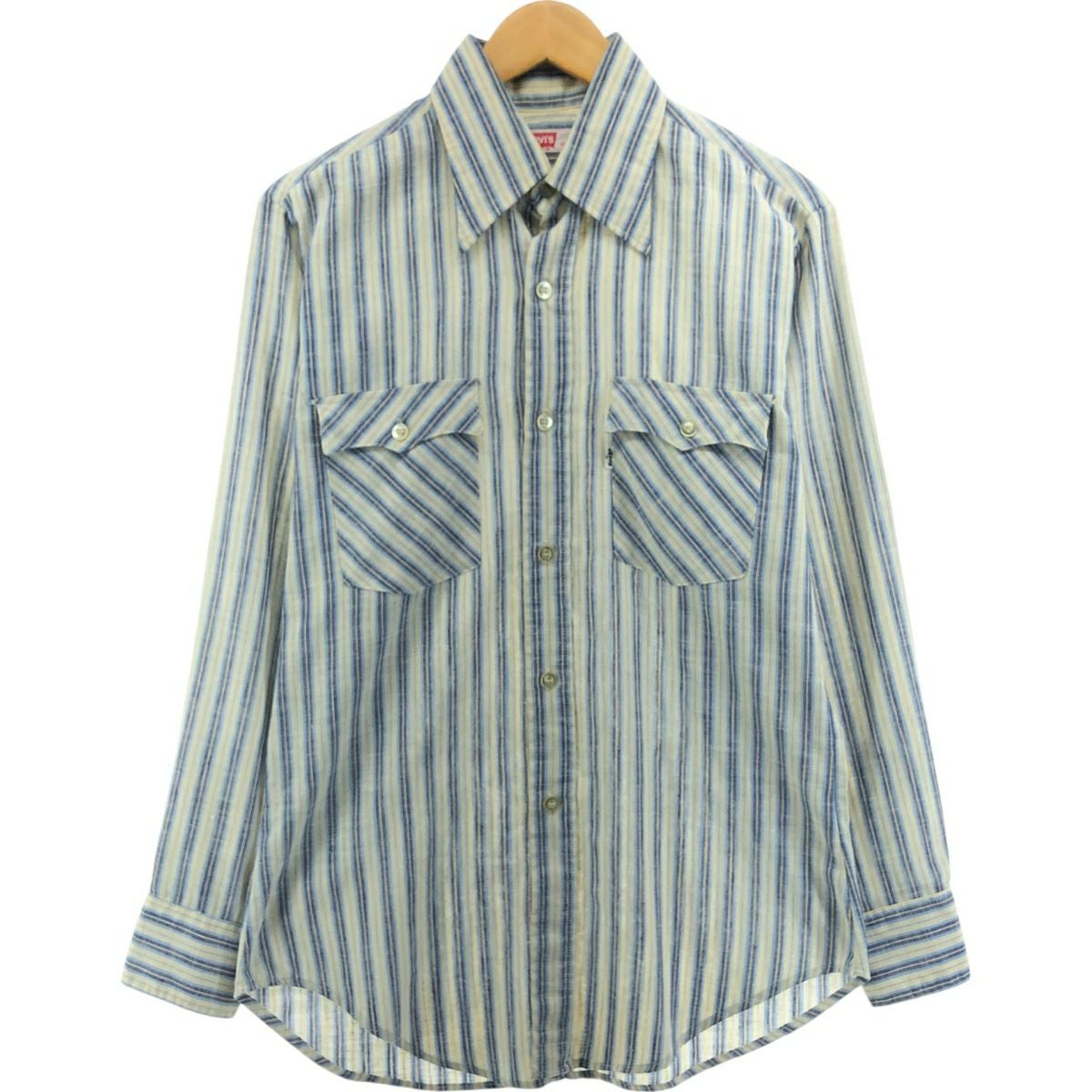 古着 80年代 リーバイス Levis チェック柄 半袖シャツ レディースM相当