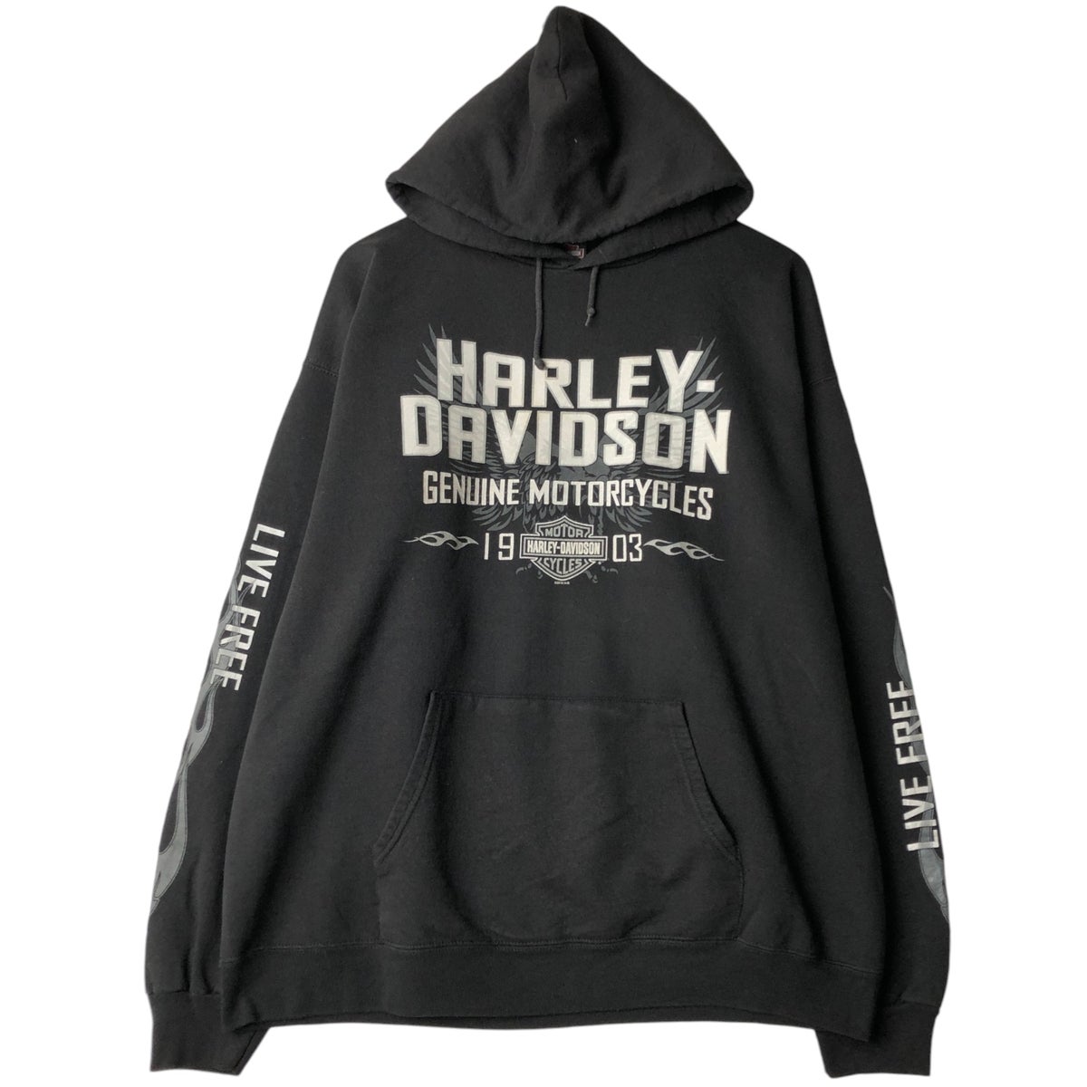 古着 ハーレーダビッドソン Harley-Davidson 鷲柄 イーグル柄