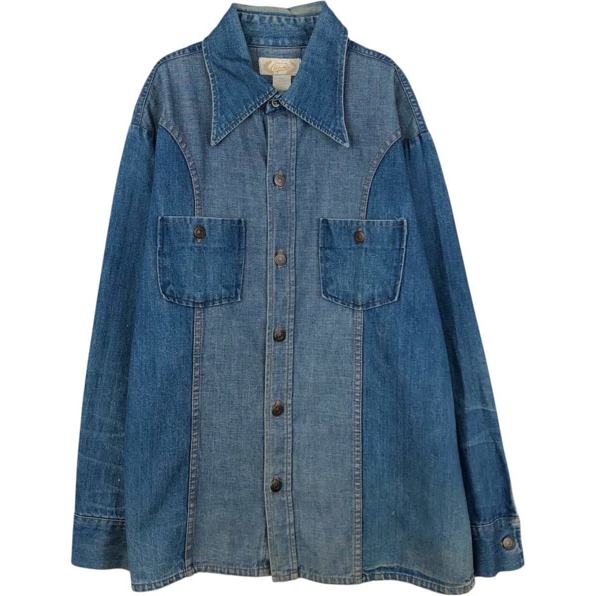 古着 MADE IN California 長袖 デニムシャツ メンズXL相当