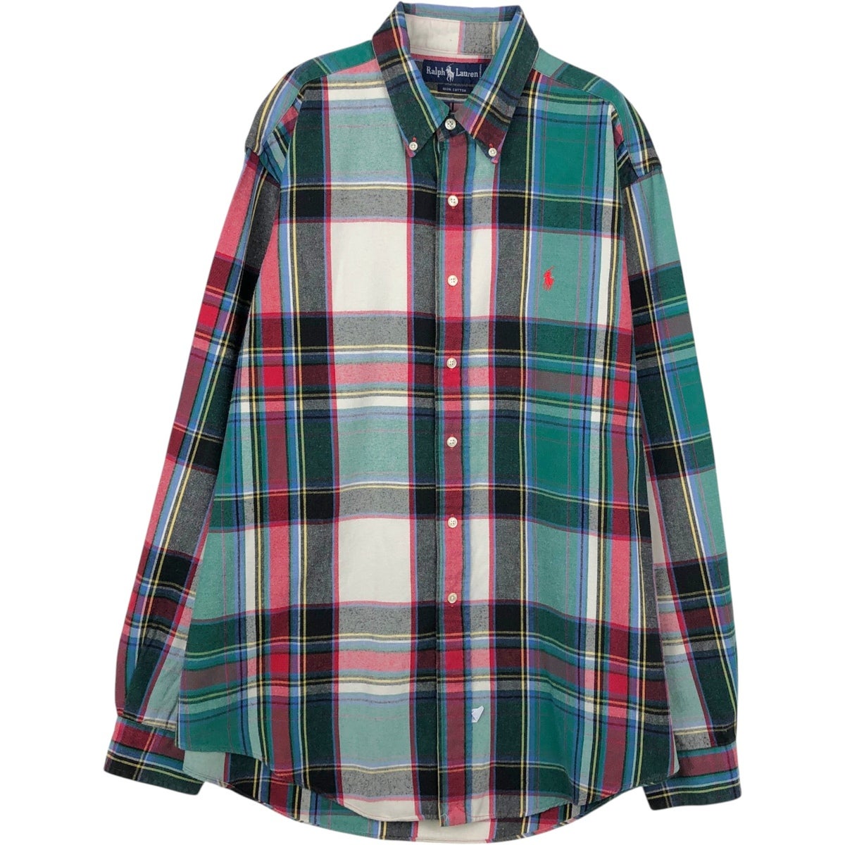 古着 ラルフローレン Ralph Lauren ボタンダウン 半袖 シャンブレー