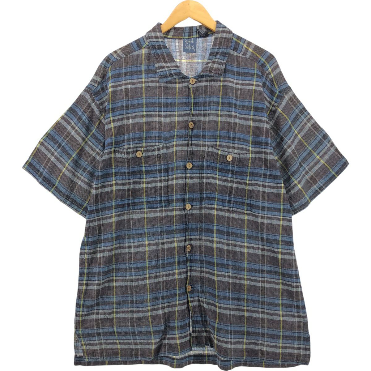 古着 パタゴニア Patagonia 52998SS シアサッカー 半袖 チェックシャツ