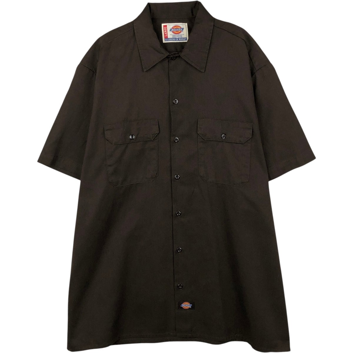 古着 ディッキーズ Dickies 半袖 ワークシャツ ボックスシャツ USA製