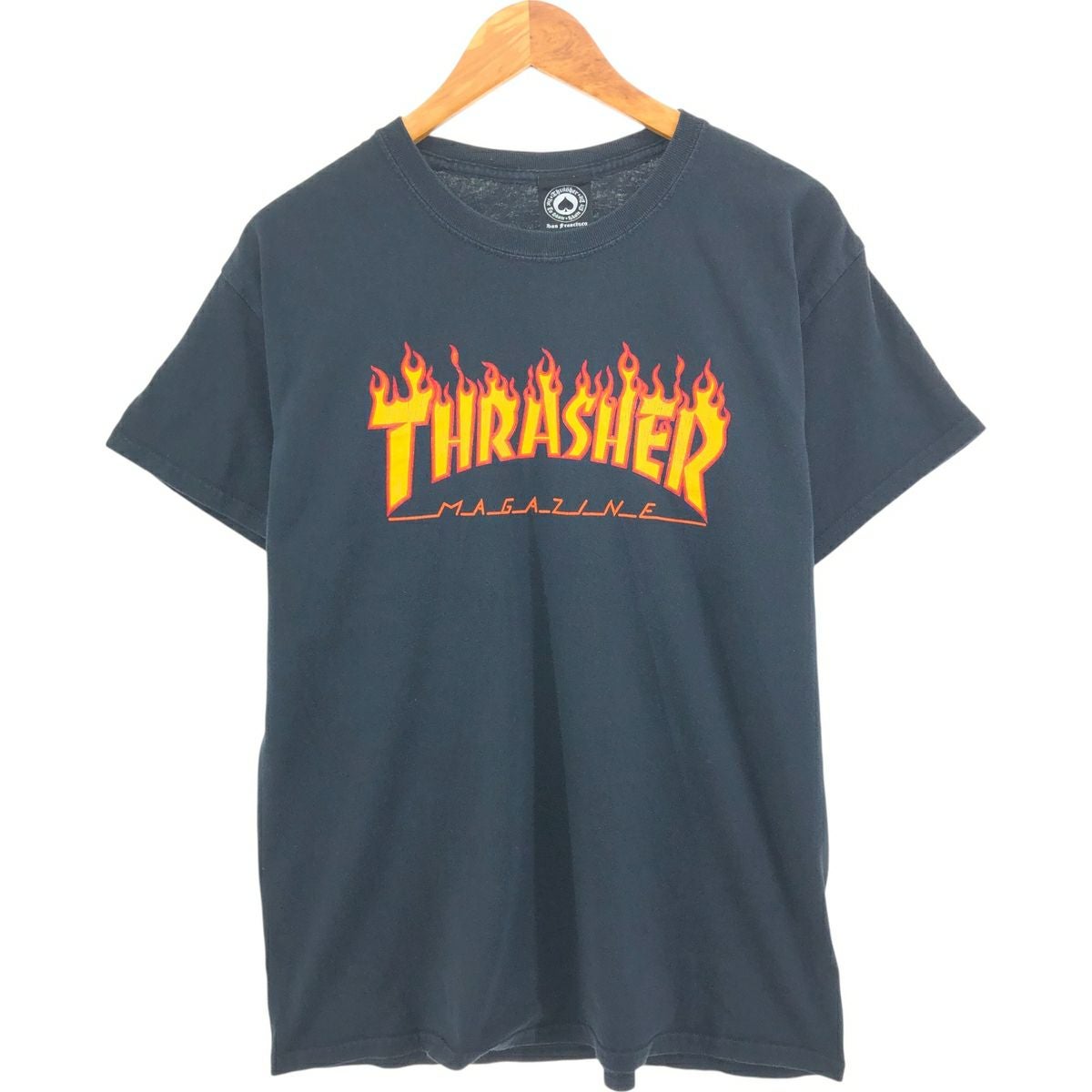 古着 スラッシャー THRASHER ファイヤーパターン サーフ スケートT