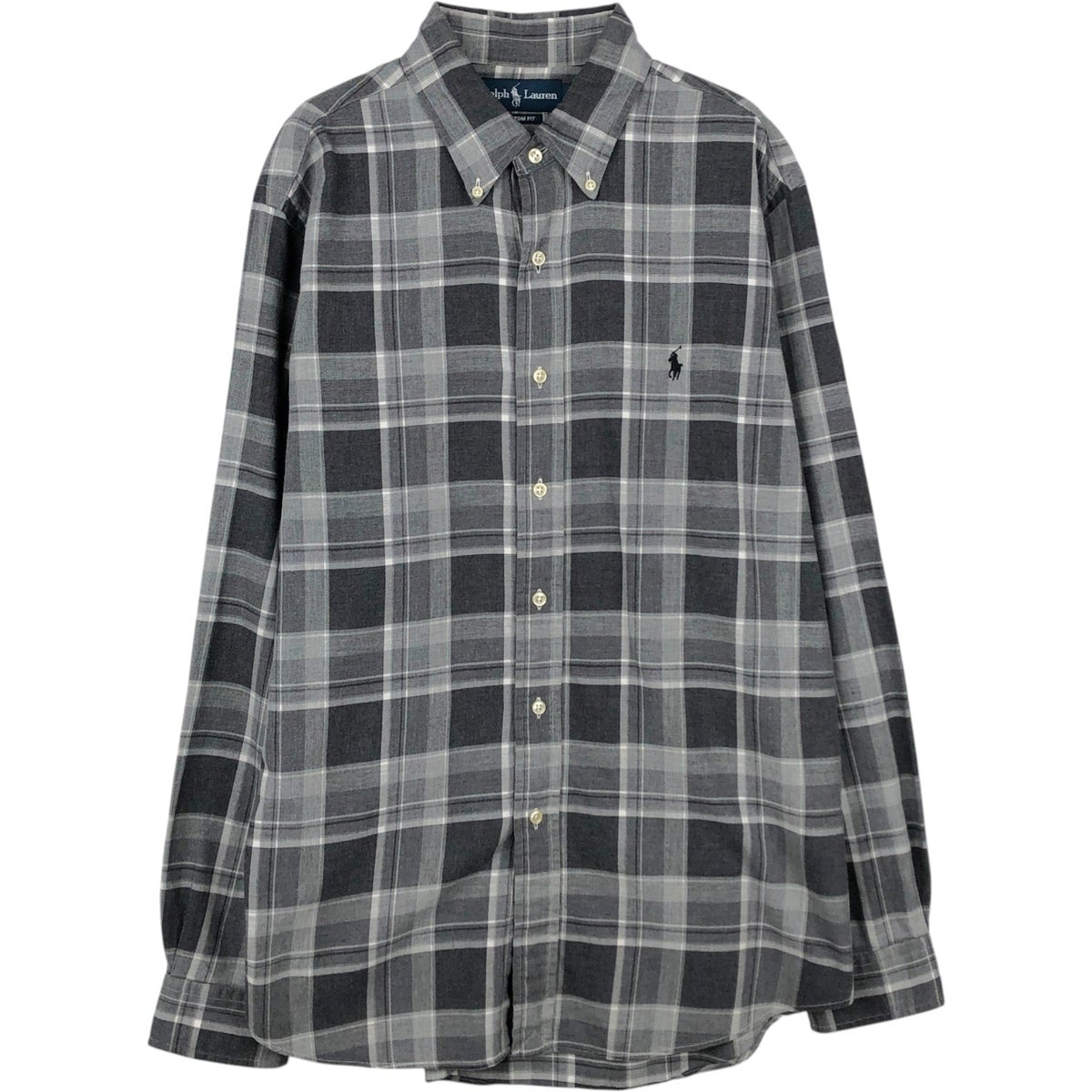 古着 ラルフローレン Ralph Lauren CUSTOM FIT 長袖 ボタンダウン