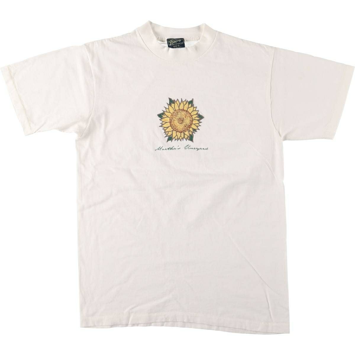 古着 90年代 MAZE 花柄 ひまわり柄 プリントTシャツ USA製 メンズXL