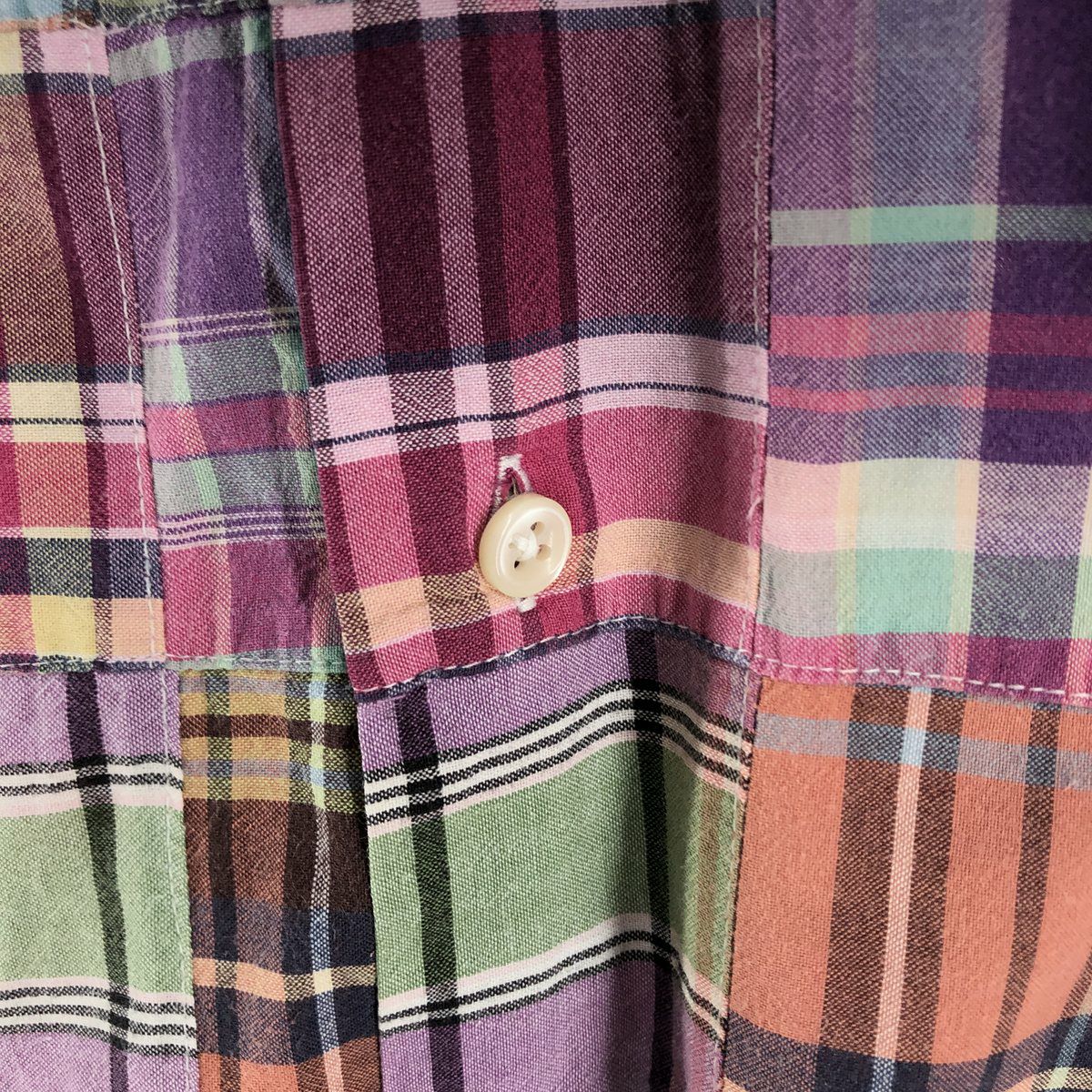 古着 ラルフローレン Ralph Lauren ANDY CAMP パッチワーク 半袖