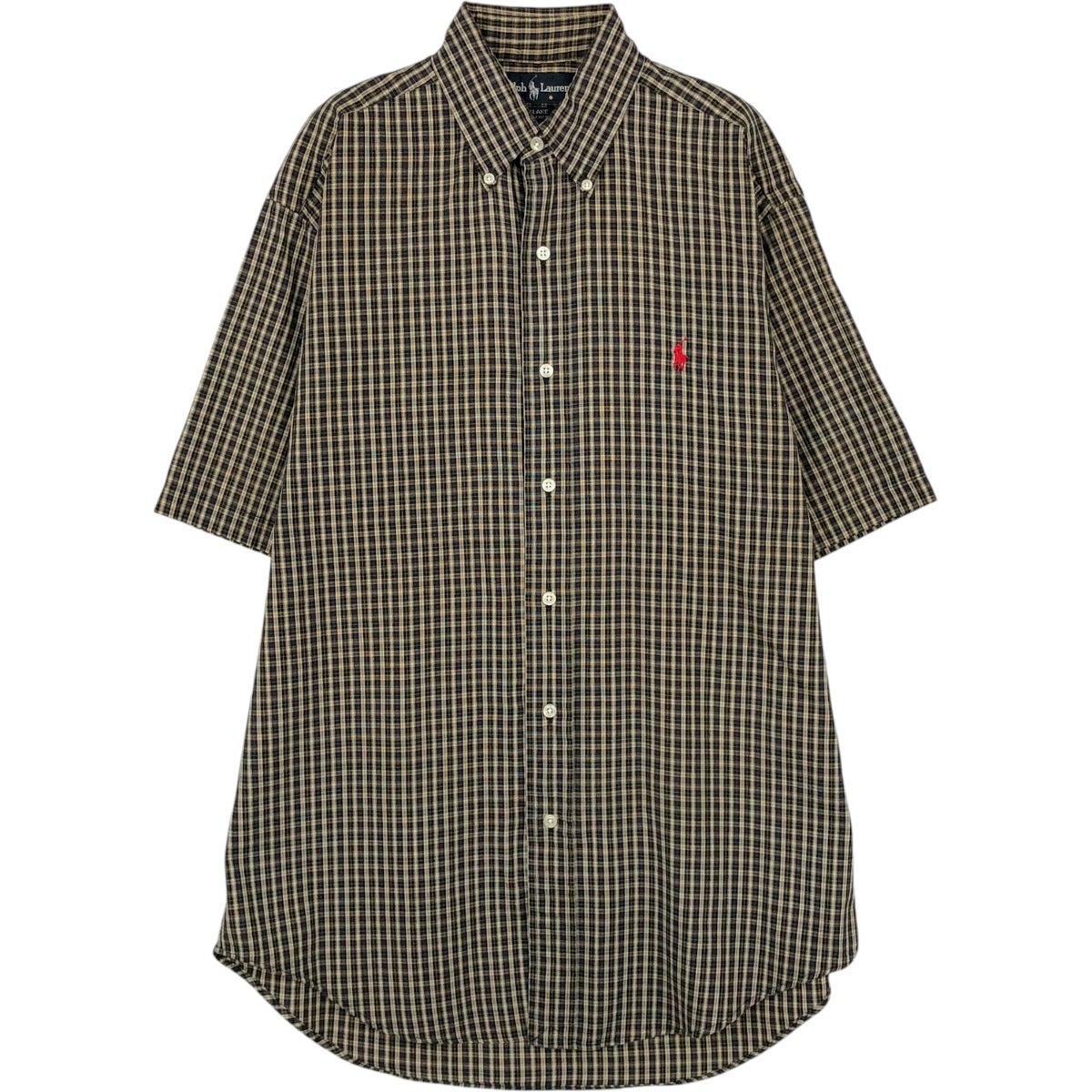 古着 ラルフローレン Ralph Lauren BLAKE 半袖 ボタンダウン チェック