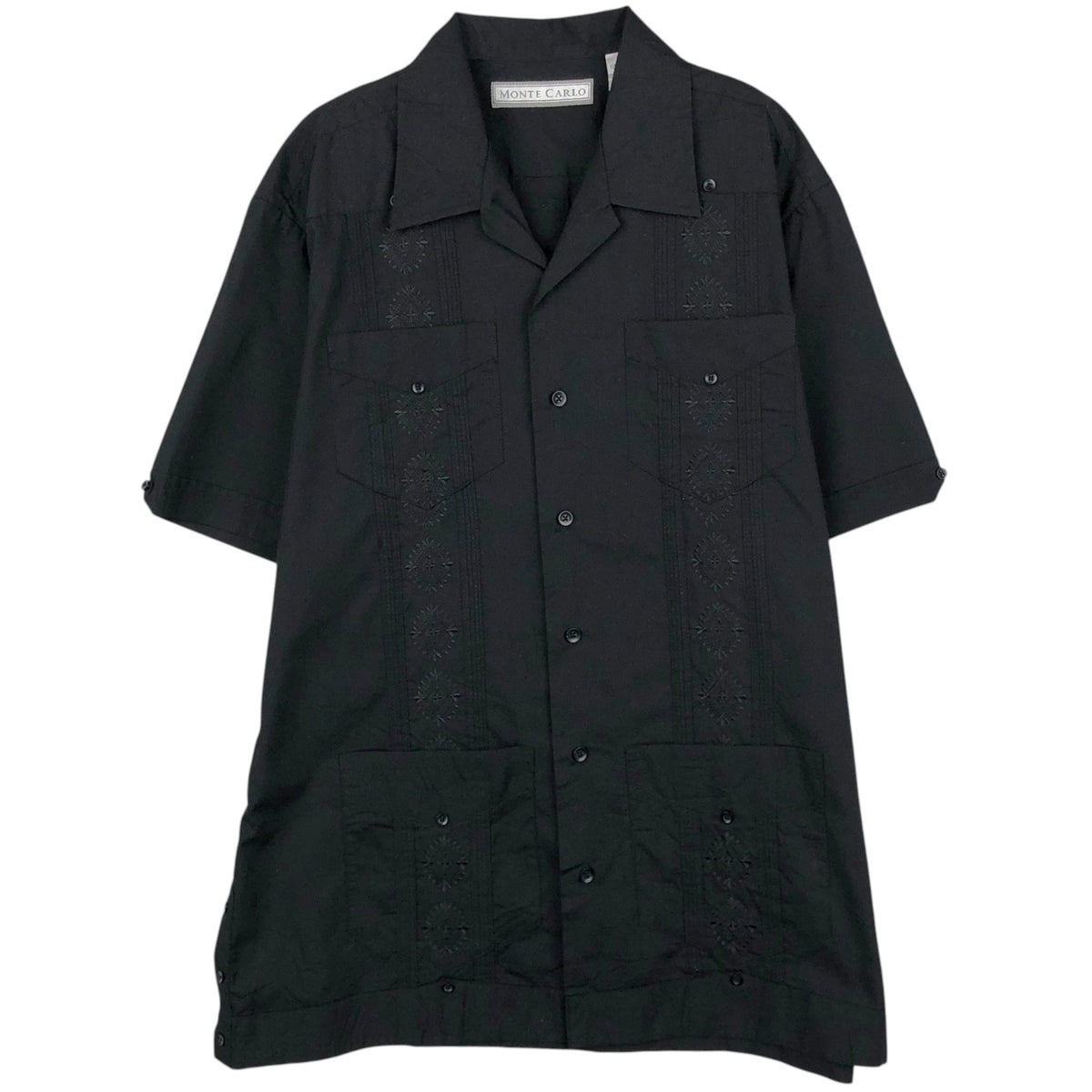 古着 CUBAVERA 半袖 オープンカラー メキシカンシャツ キューバシャツ