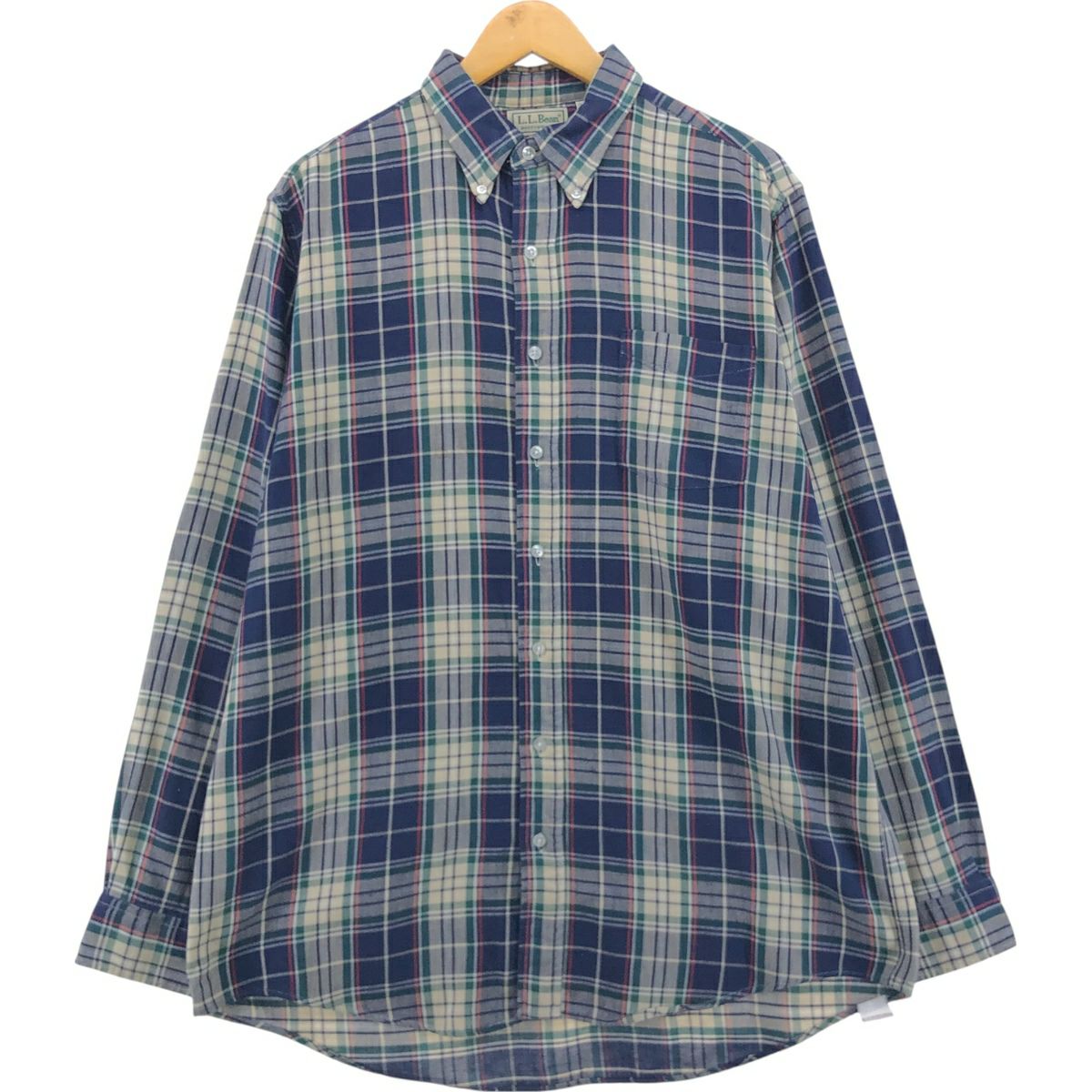 古着 80年代 エルエルビーン L.L.Bean 長袖 ボタンダウンチェック