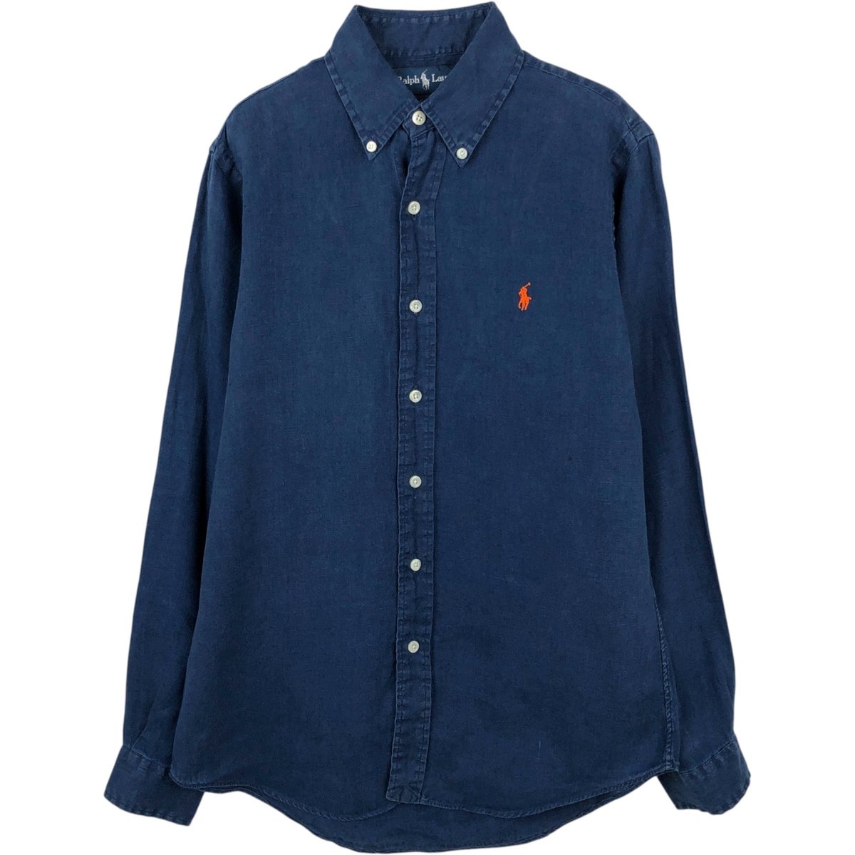 古着 ラルフローレン Ralph Lauren CUSTOM FIT 長袖 リネン ボタンダウンシャツ メンズS相当/eaa652264 古着 ラルフローレン Ralph Lauren CUSTOM FIT 長袖 リネン ボタン