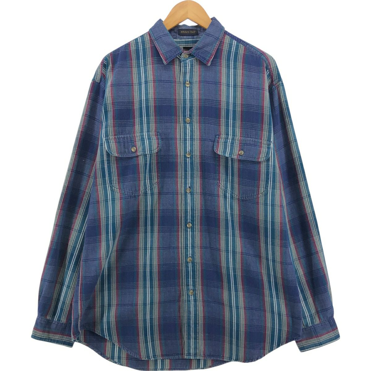 古着 80～90年代 エディーバウアー Eddie Bauer 黒タグ 長袖 デニム