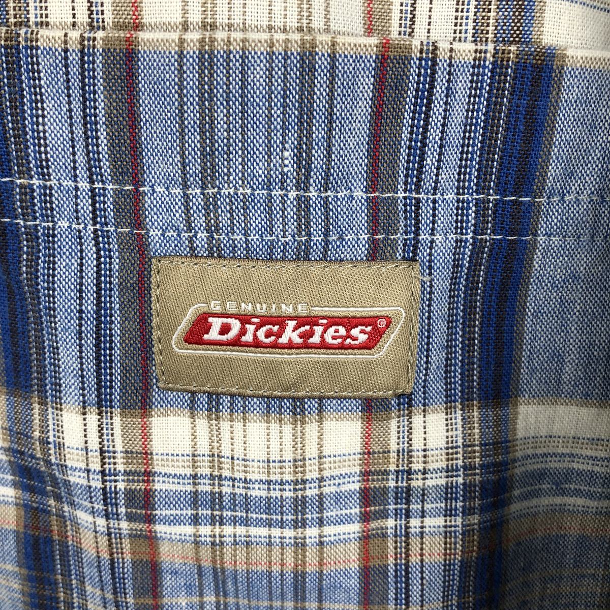 Dickies - 古着 ディッキーズ Dickies チェック柄 半袖 オープンカラー レーヨンシャツ ボックスシャツ メンズS相当 /eaa562950 古着 ディッキーズ Dickies チェック柄 オープンカラー 半袖 ワーク