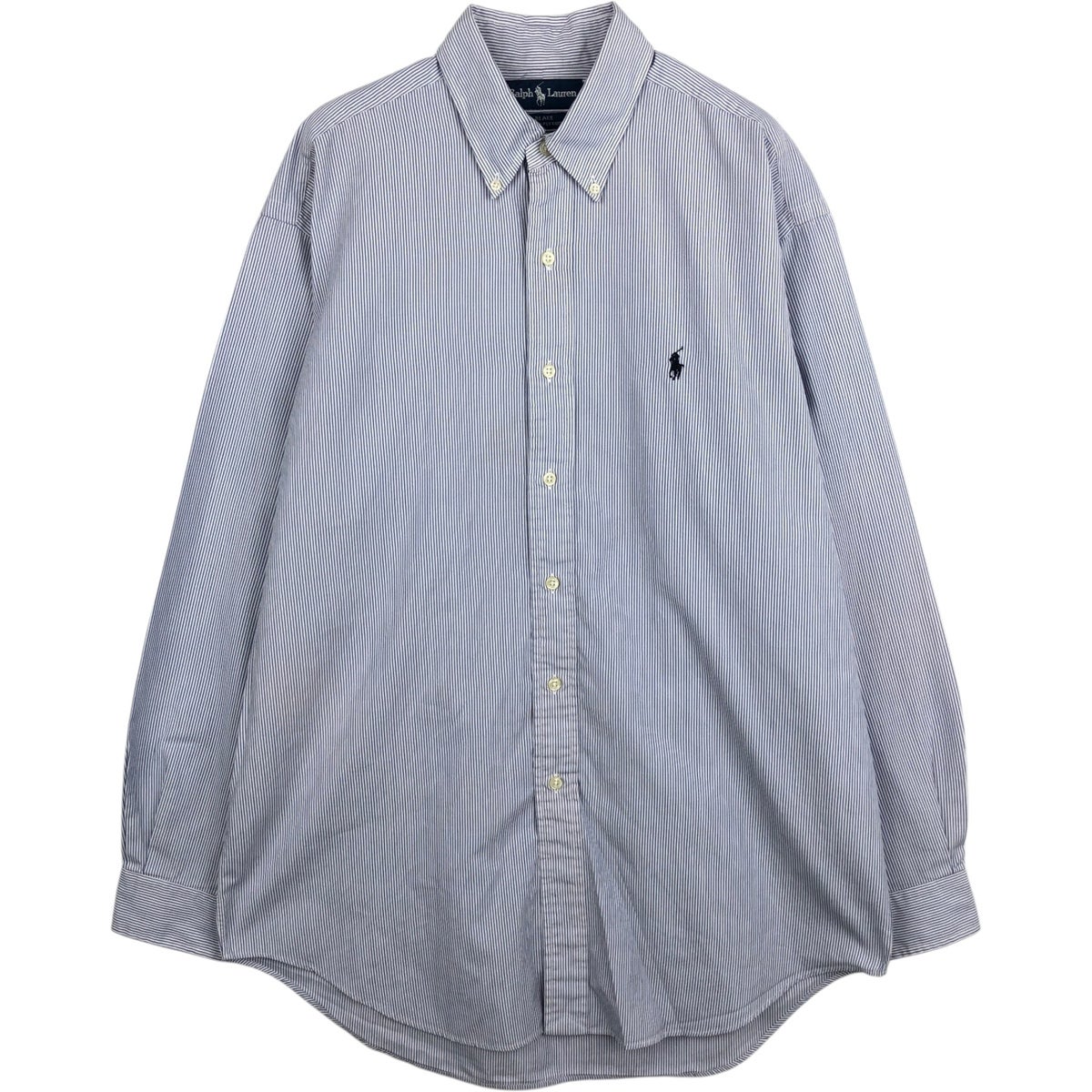 Ralph Lauren ラルフローレン BLAKE ストライプシャツ M 古着 ラルフローレン Ralph Lauren BLAKE ストライプ柄 長袖 ボタン