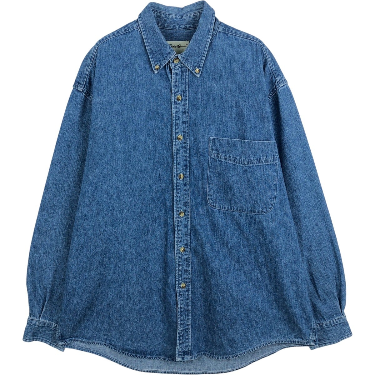古着 エディーバウアー Eddie Bauer コットンニットハーフボタン