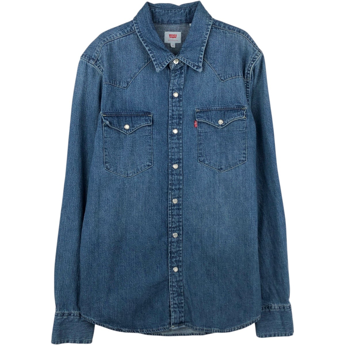 古着 リーバイス Levis 長袖 デニムウエスタンシャツ メンズL相当